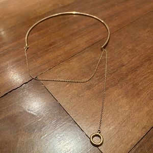 Circle drop necklace